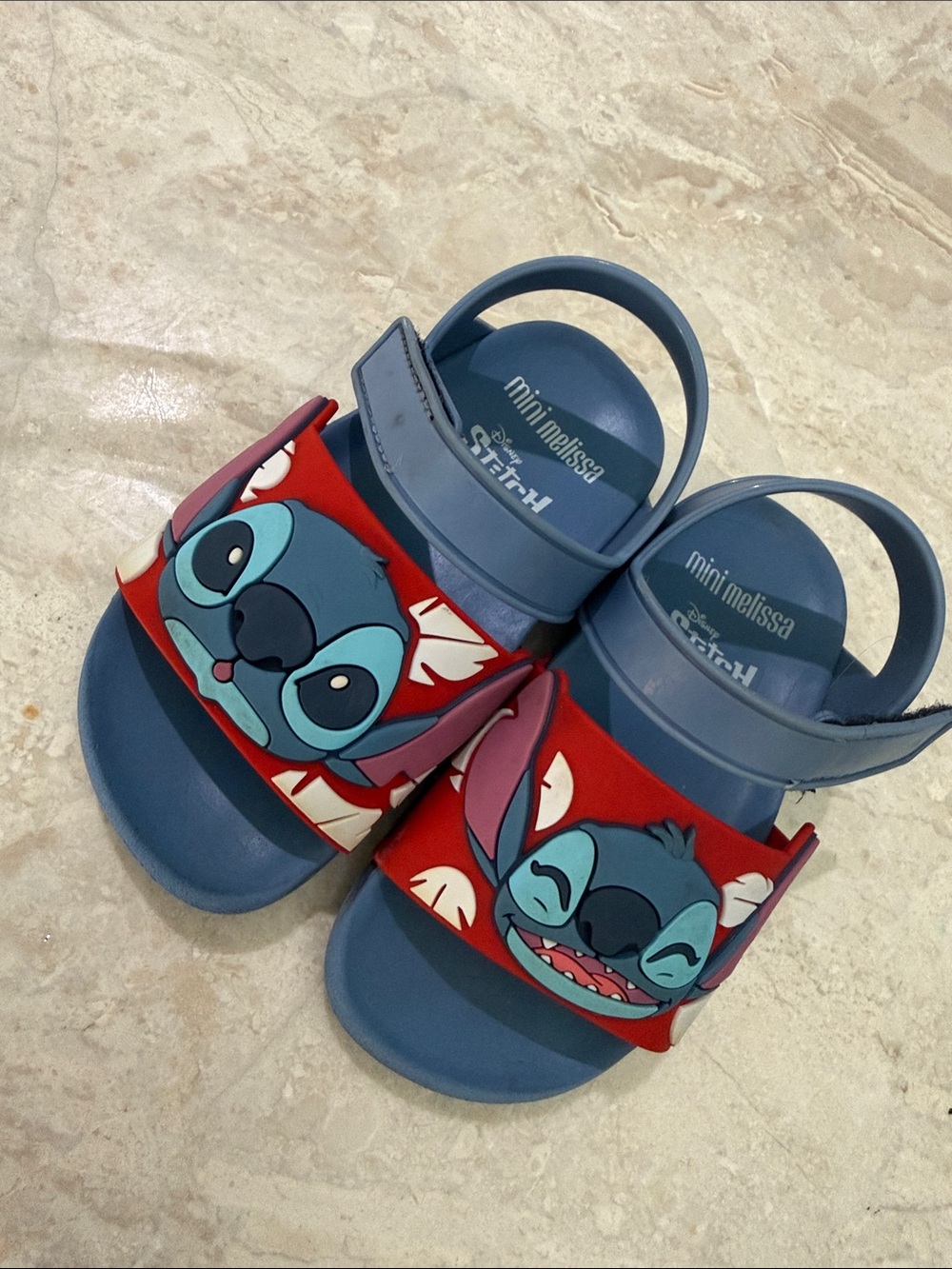 Mini Melissa Kids Blue & red lilo & Stitch Sandals